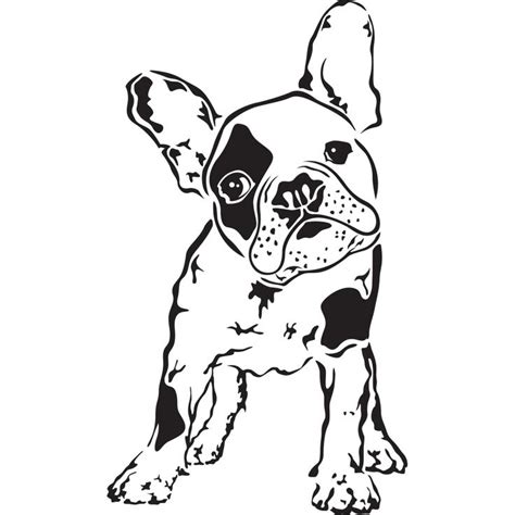 Para Imprimir Stenciles Siluetas Bulldog Frances Dibujo Dibujos