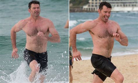 Hugh Jackman 49 Shows Off His Rippling Muscles At Bondi Hugh Jackman Hugh Jackman Logan