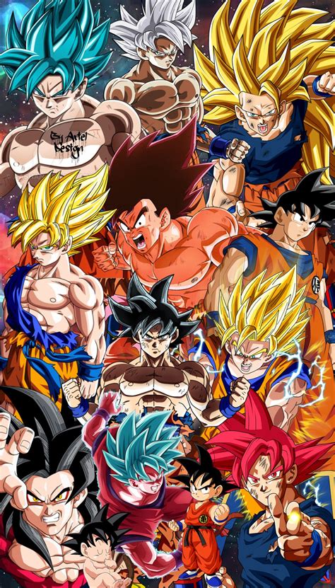 Todas Las Transformaciones De Goku Cada Una De Sus Fases Pin Creado