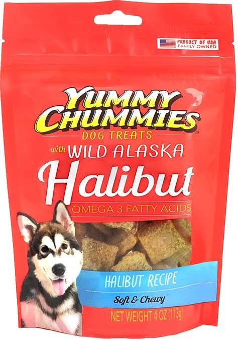 Yummy Chummies Halibut Recipe Dog Treats 4 Oz Bag