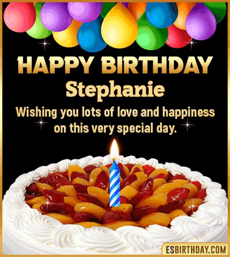 happy birthday stephanie 🎂 images animated wishes【28 s】