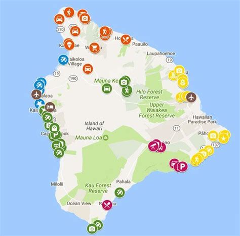 5 Days In The Big Island Of Hawaii Sample Itinerary Map Hawaiiholiday Hawaii Island Big