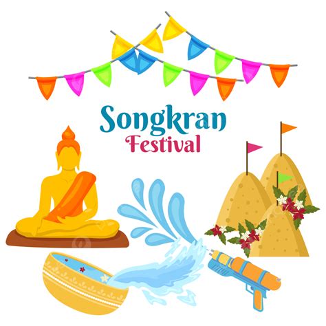songkran festival thailand vector hd png images songkran festival illustration design and