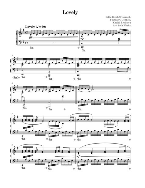 Lovely Billie Eilish Piano Solo Sheet Music For Piano Download Free