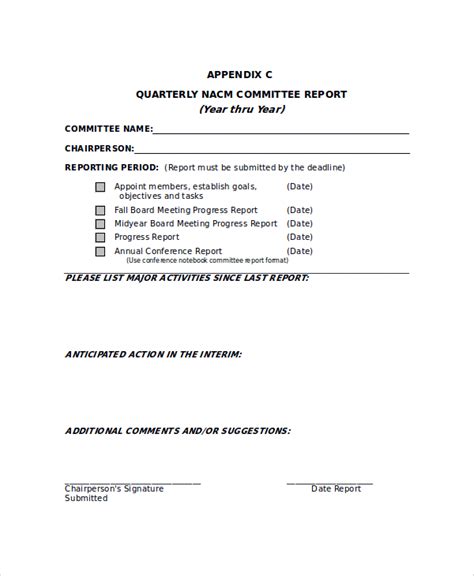 Free 10 Committee Report Templates In Ms Words Apple Pages Pdf