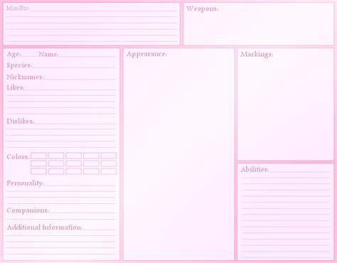 This Is The Blank Character Reference Sheet Ill Be Using