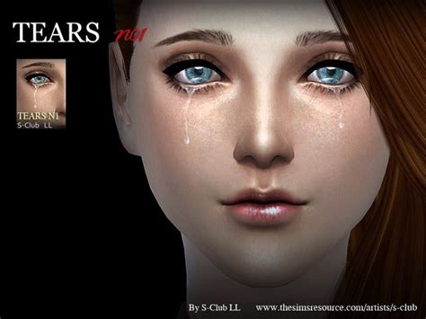 Tears 01 By S Club Ll Sims 4 Facepaint