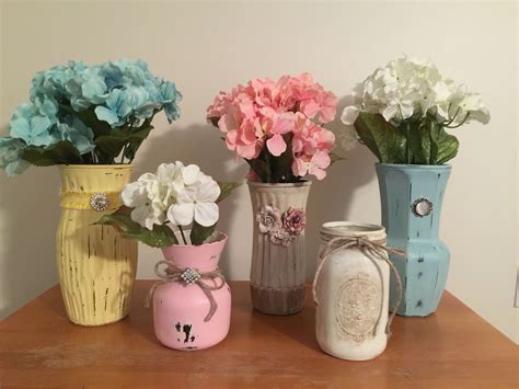 Chalk Painted Vases From Thrift Store I Made Diy Easter Decorations