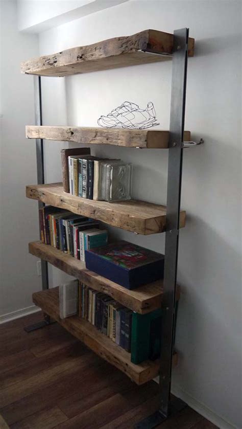 Free Standing Reclaimed Timber Shelf Bookshelves Diy Wood