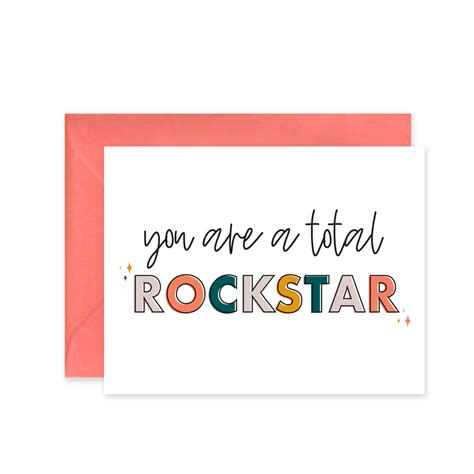 Total Rockstar Greeting Card Cleerely Stated