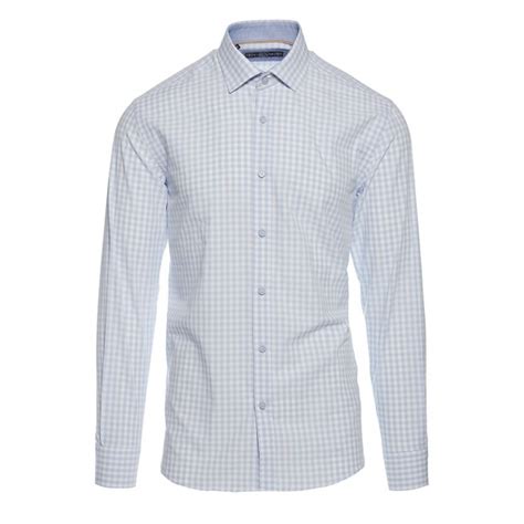 Cavani 603 Mens Tailored Fit Checked Shirt Blackbaby Blue Buy