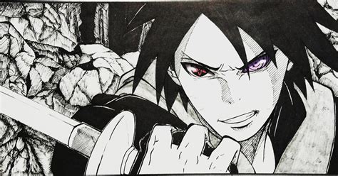Did A Drawing Of Sasuke From Naruto Rmanga