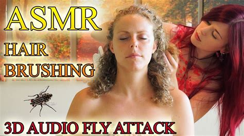 Binaural Asmr Hair Massage Fly Attack Blooper Whisper Ear To Ear Corey Kay And Corrina Rachel