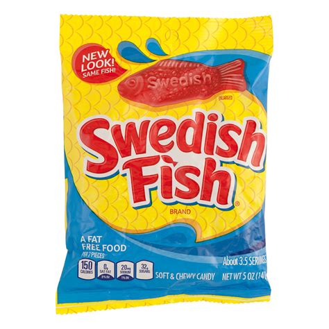 Swedish Fish Red 5 Oz Peg Bag Nassau Candy