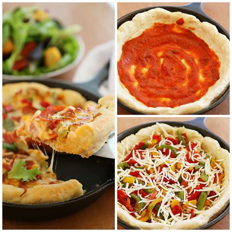Easy Skillet Deep Dish Pizza The Comfort Of Cooking