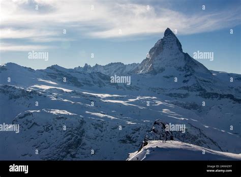 Zermatt Matterhorn View Mountain Winter Snow Landscape Swiss Alps