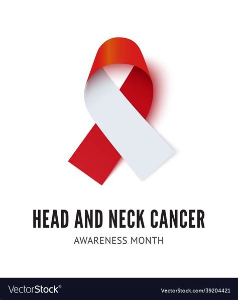 Head And Neck Cancer Awareness Ribbon Royalty Free Vector