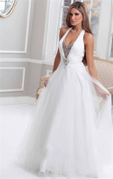 White Ball Gown Pretty Organza Yarn Floor Length Dresses D130604293