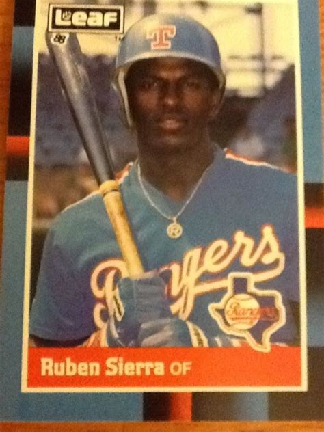 Ruben Sierra Leaf 1988 Texas Rangers Baseball Card 206