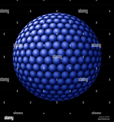 Blue Spheres Clustered Into A Larger Sphere Stock Photo Alamy