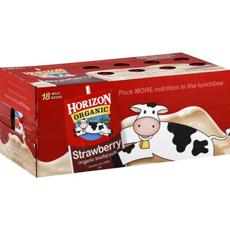 Horizon Organic Strawberry 1 Lowfat Milk 18 8 Fl Oz Aseptic Cartons