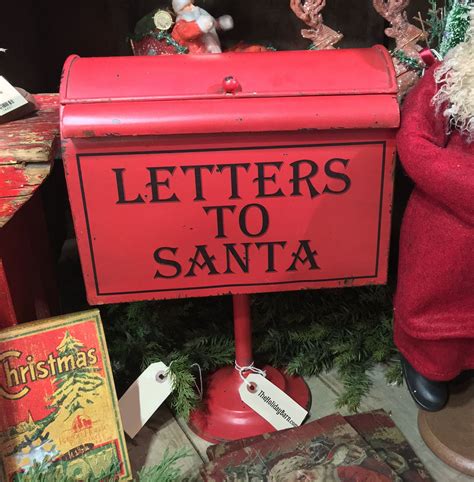 Letters To Santa Mailbox On Pedestal Santa Mailbox Santa Letter