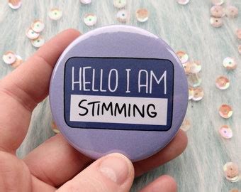 Hello I Am Autistic And Anxious Badge Mental Health Pins Etsy UK