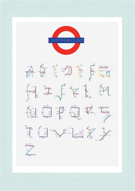 The London Underground Modular Typeface By James Ward Via Behance