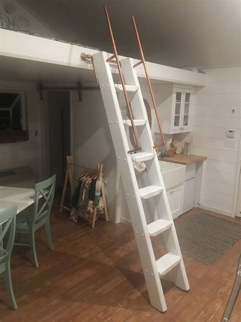 Library Loft Ladders Stands Up Custom Made To Fit Etsy Loft Stairs