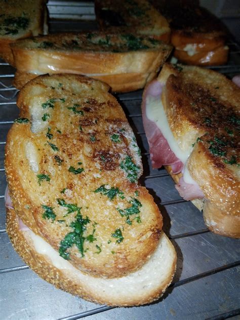 Garlic Bread Grilled Ham Cheese Sandwiches Recipes Culinary