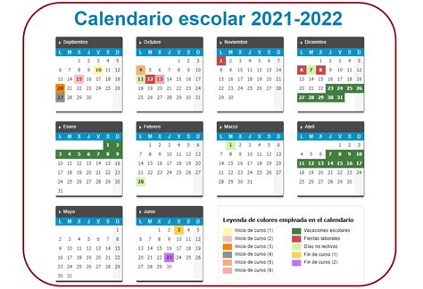 Calendario Escolar 2021 22 Calendario Escolar Curso 2021 22 Primer