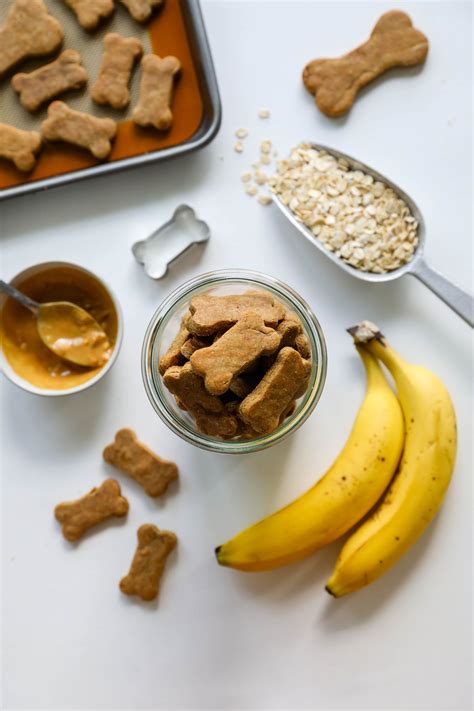 3 Ingredient Peanut Butter Banana Dog Treats Flora And Vino