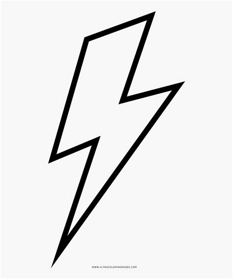 Lightning Bolt Coloring Page Ultra Coloring Pages Png - Transparent Background White Lightning