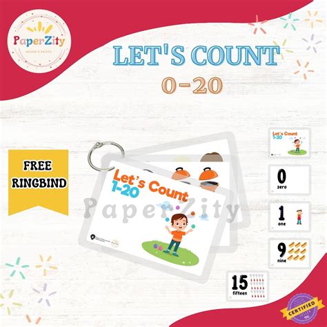 Lets Count 0 20 Laminated Flashcards For Kids Counting Numbers 0 20