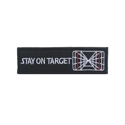 Stay On Target 1x375 Inch Military Embroidered Tactical Morale Patch