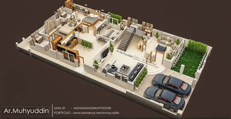Check Out This Behance Project 3d Floor Plan Of Luxury House