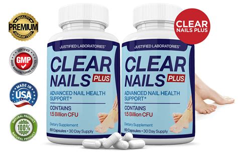 2 Pack Clear Nails Plus Probiotic 15 Billion Cfu Toenail Finger Nail