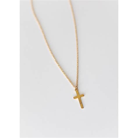 Shine On Simple Gold Cross Necklace Ericson Rose