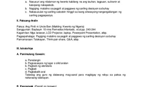 Docx Mala Masusing Banghay Aralin Sa Filipino Lumbria Dokumen Tips