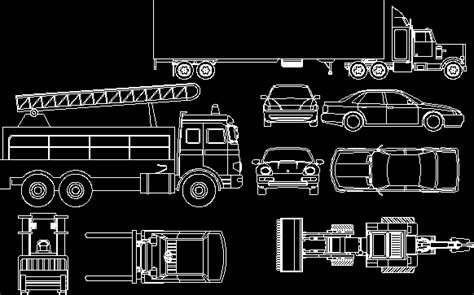 Please like, comment, and share. Vehicles - Cars, Semi-Trailer, Fire Truck, Tractors DWG ...