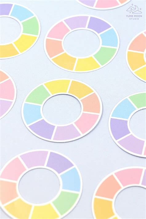Pastel Color Wheel Rainbow Sticker Rainbow Stickers Stickers Unique