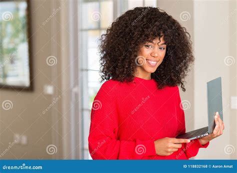 Young Beautiful African American Woman At Home Stock Photo Image Of