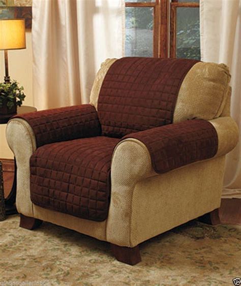 No matter the interior, ikea armchair covers can adapt to the overall space color palette and supplement the design of any room. Brown Quilted Suede Chair Recliner Armchair Covers ...
