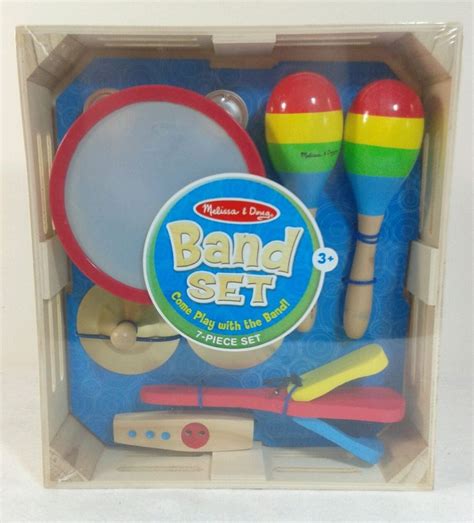 Melissa And Doug Band Set 7 Piece Ages 3 New Musical Instruments Wbox