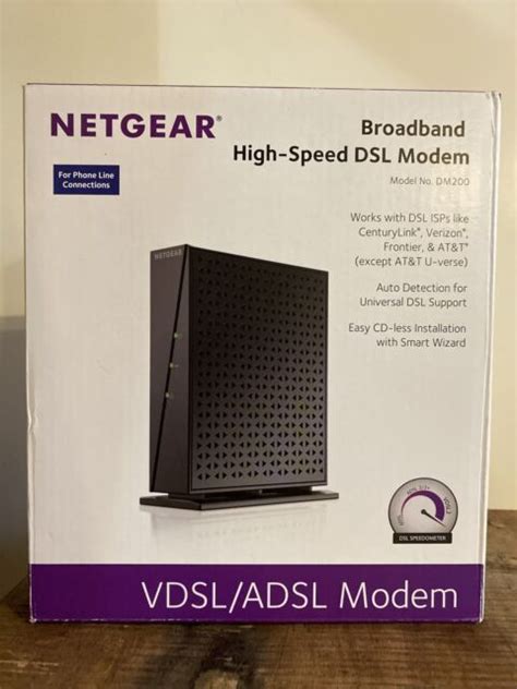 Netgear Dm200 100nas Dsl Vdsl High Speed Broadband Modem For Sale