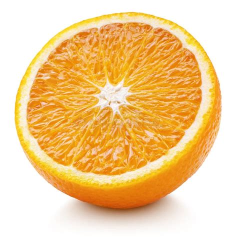 Half Of Orange Citrus Fruit Isolated On White Stock Photo Image Of