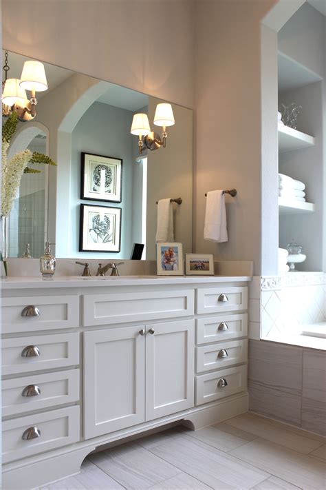 The first thing that stands out on this page is the photo of the vanity you're going to build. White shaker style master bath cabinets