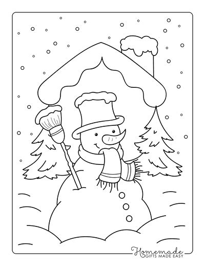 Snow Scene Coloring Pages Home Design Ideas