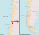 Santiago location on the Chile map - Ontheworldmap.com
