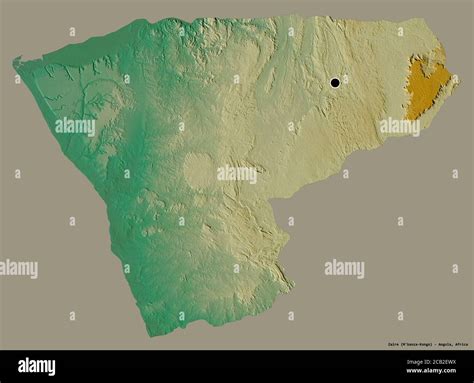 Shape Of Zaire Province Of Angola With Its Capital Isolated On A